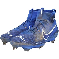 Crampons Nike bleus portés en match et autographiés par Wyatt Langford (Texas Rangers) lors de la saison 2025 de la MLB