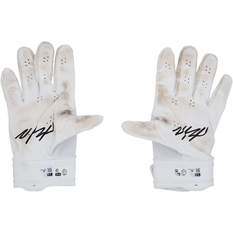 Wyatt Langford Texas Rangers Autographed Game-Used Nike Batting Gloves from the 2025 MLB Season