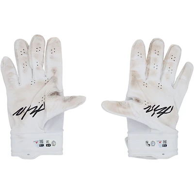 Wyatt Langford Texas Rangers Autographed Game-Used Nike Batting Gloves from the 2025 MLB Season