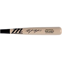 Wyatt Langford Texas Rangers Autographed Marucci Pro Model Bat 