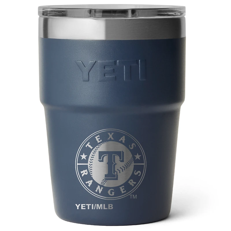 Gobelet empilable Rambler YETI Texas Rangers 473 ml avec couvercle Magslider