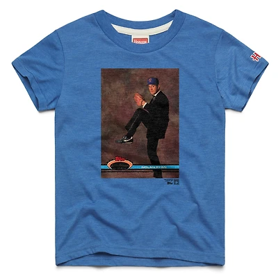 Youth Homage Nolan Ryan Royal Texas Rangers Topps Baseball Card Tri-Blend T-Shirt