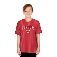Youth New Era  Red Texas Rangers 2026 City Connect Pinstripe T-Shirt