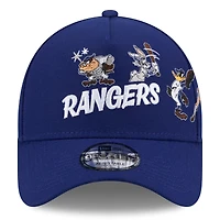 Casquette ajustable New Era Royal Texas Rangers Looney Tunes A-Frame 9FORTY pour jeunes