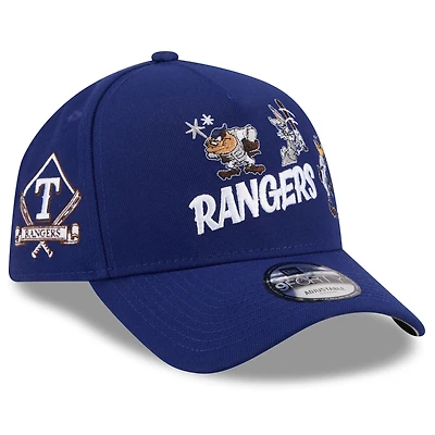 Casquette ajustable New Era Royal Texas Rangers Looney Tunes A-Frame 9FORTY pour jeunes