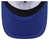 Youth New Era White/Royal Texas Rangers Food A-Frame 9FORTY Trucker Adjustable Hat
