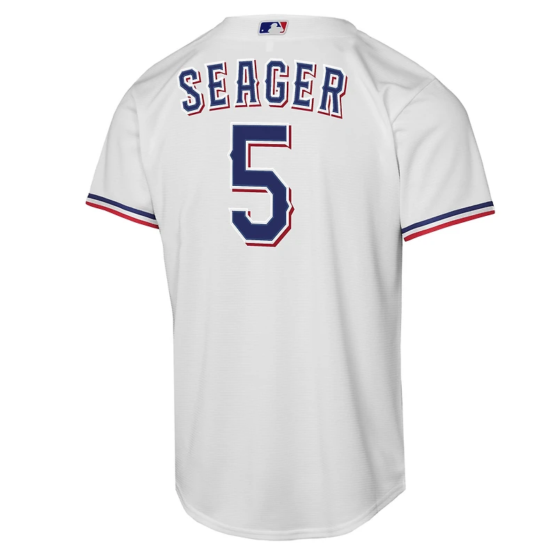 Maillot de joueur Nike Corey Seager blanc pour jeunes Texas Rangers Home Replica 2.0