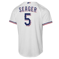 Maillot de joueur Nike Corey Seager blanc pour jeunes Texas Rangers Home Replica 2.0