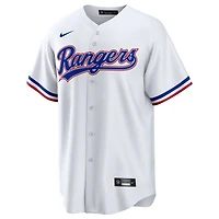 Maillot Nike Ezequiel Duran blanc pour jeune, réplique à domicile des Texas Rangers