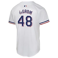Maillot de joueur match à domicile Nike Jacob deGrom pour jeunes des Texas Rangers, blanc
