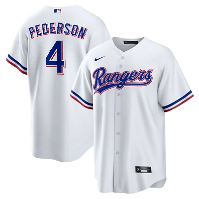 Maillot Nike JOC Pederson blanc pour jeune, réplique à domicile des Texas Rangers