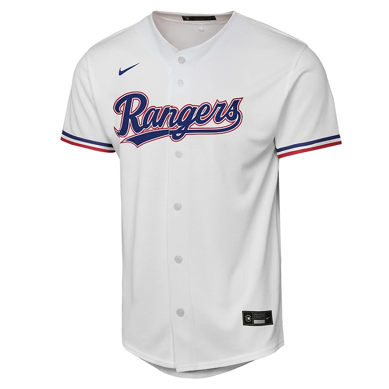 Maillot de joueur réplique à domicile Nike Marcus Semien des Texas Rangers blanc pour jeune