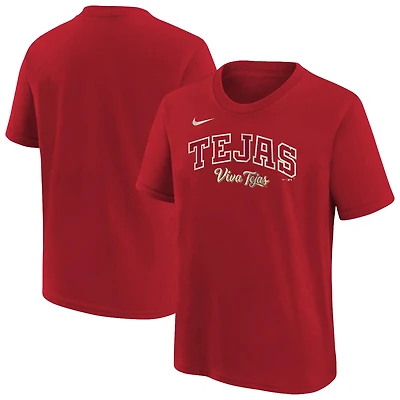 T-shirt Nike rouge Texas Rangers 2026 City Connect pour enfant