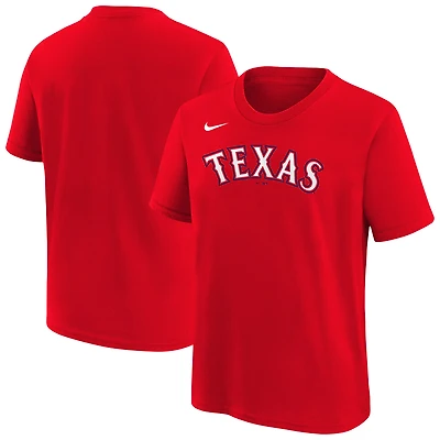 Youth Nike Royal Texas Rangers Wordmark T-Shirt