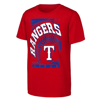 T-shirt de baseball Outerstuff rouge Texas Rangers Speed ​​Pitch pour jeunes