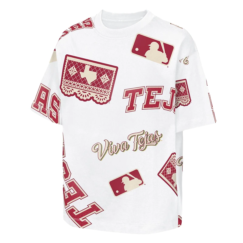 T-shirt blanc Outerstuff Texas Rangers 2026 City Connect Circus Catch pour jeunes