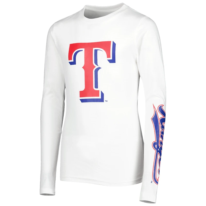 Youth Stitches Royal/White Texas Rangers Combo T-Shirt Set