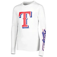 Youth Stitches Royal/White Texas Rangers Combo T-Shirt Set