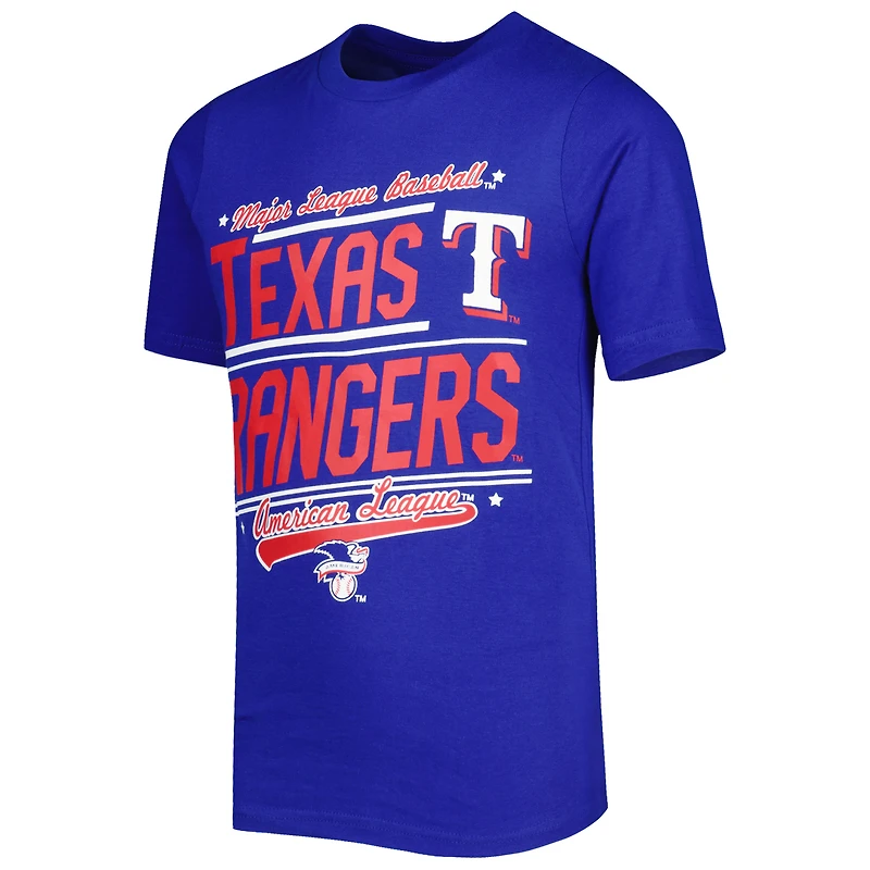 Ensemble de t-shirts pour jeunes Stitches Royal/White Texas Rangers Combo