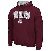 Men's Colosseum Maroon Texas Southern Tigers Arch & Logo 3.0 Pullover Hoodie