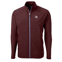 Men's Cutter & Buck Maroon Texas Southern Tigers Adapt Eco Knit Hybrid Recycled Full-Zip Jacket