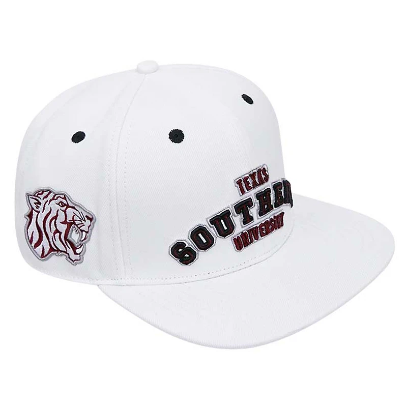 Casquette Snapback en laine blanche Pro Standard Texas Southern Tigers pour homme