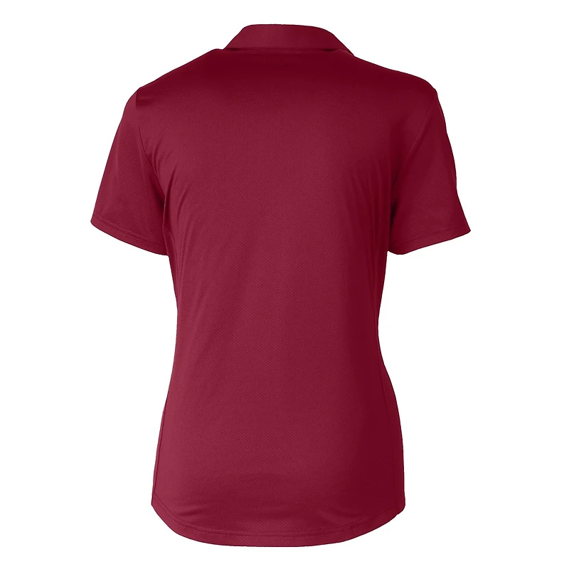 Polo texturé stretch Cutter & Buck bordeaux pour femme, Texas Southern Tigers Prospect