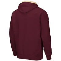 Men's Colosseum Maroon Texas State Bobcats Arch & Logo 3.0 Full-Zip Hoodie