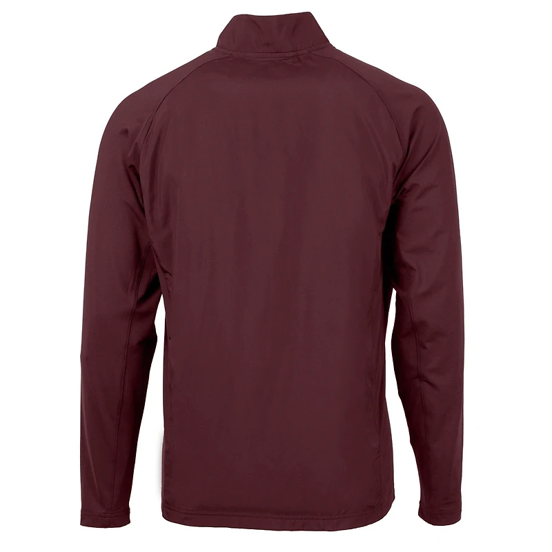 Veste hybride recyclée entièrement zippée en tricot écologique Adapt pour homme, couleur marron, Cutter & Buck, Texas State Bobcats