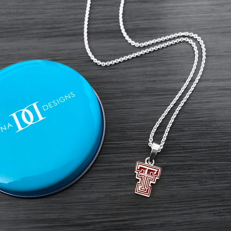 Dayna Designs Texas Tech Red Raiders Enamel Small Pendant Necklace