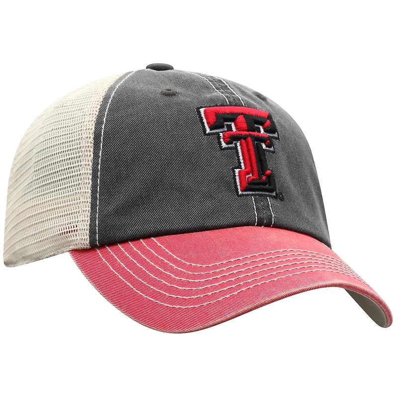 Men's Top of the World  Black/Red Texas Tech Red Raiders Off-Road Adjustable Hat