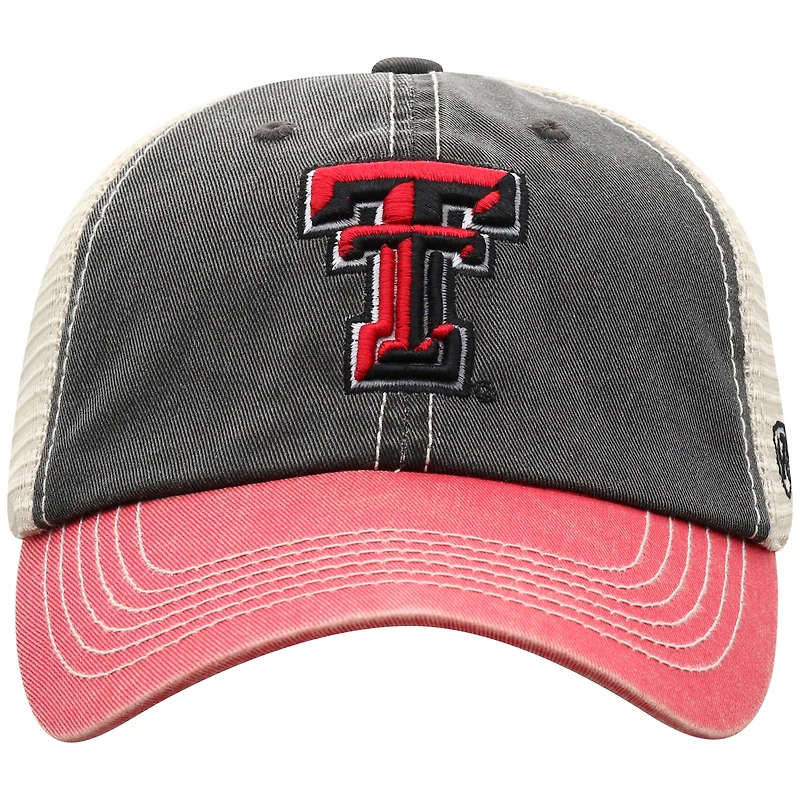 Men's Top of the World  Black/Red Texas Tech Red Raiders Off-Road Adjustable Hat