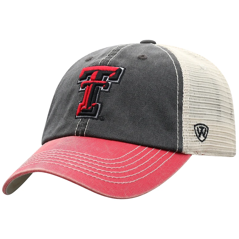 Men's Top of the World Black/Red Texas Tech Red Raiders Off-Road Adjustable Hat