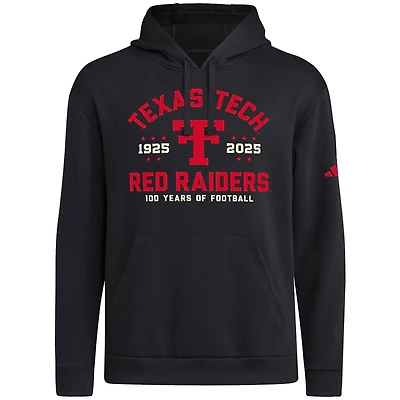 Sweat à capuche en polaire noir Texas Tech Red Raiders 100e anniversaire pour homme