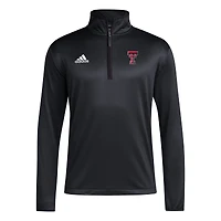 Men's adidas Red Texas Tech Raiders 2024 Coaches Sidelines AEROREADY Quarter-Zip Jacket