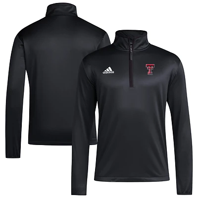 Veste à quart de zip adidas Texas Tech Red Raiders 2024 Coaches Sidelines AEROREADY pour homme rouge