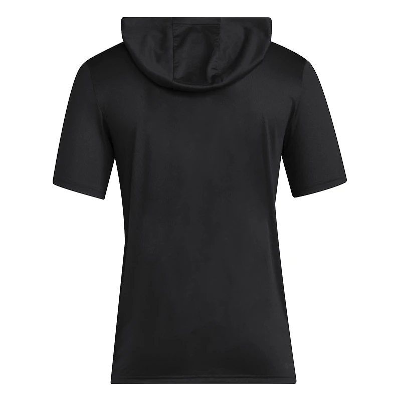 Men's adidas Black Texas Tech Red Raiders 2025 AREOREADY Sideline Training Hooded T-Shirt