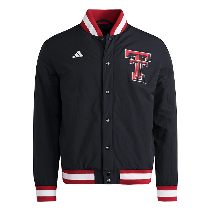 Men's adidas Black Texas Tech Red Raiders Coaches Dugout Jacket