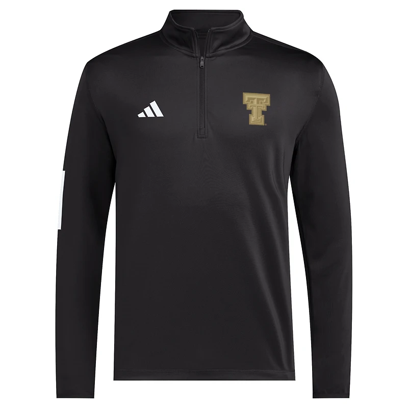 Men's adidas Black Texas Tech Red Raiders Half-Zip Golf Jacket