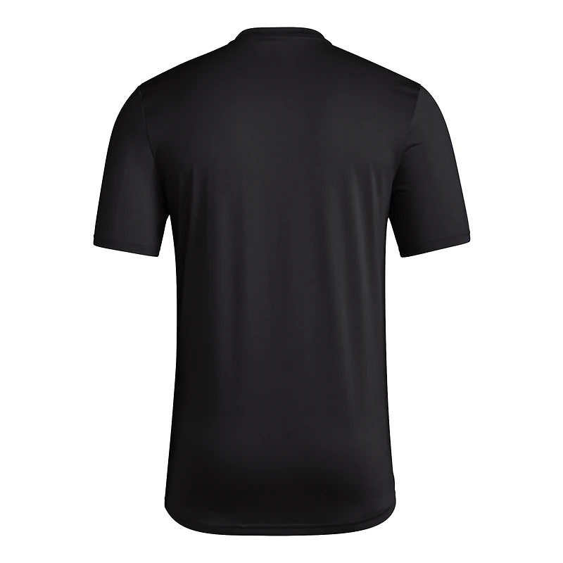 T-shirt de basket-ball adidas noir pour homme, modèle Texas Tech Red Raiders Locker On-Court Pre-Match
