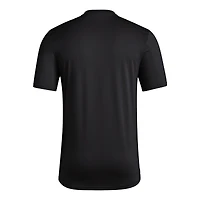 T-shirt de basket-ball adidas noir pour homme, modèle Texas Tech Red Raiders Locker On-Court Pre-Match