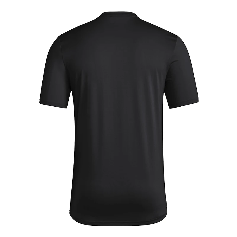 T-shirt d'entraînement de football américain adidas noir Texas Tech Red Raiders pour homme