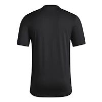 T-shirt d'entraînement de football américain adidas noir Texas Tech Red Raiders pour homme