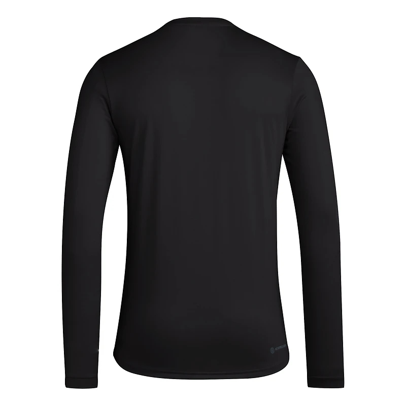Men's adidas Black Texas Tech Red Raiders On-Court Pregame Long Sleeve T-Shirt