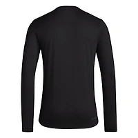 Men's adidas Black Texas Tech Red Raiders On-Court Pregame Long Sleeve T-Shirt