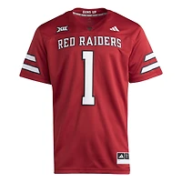 Men's adidas #1 Red Texas Tech Raiders Premier Jersey