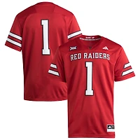 Men's adidas #1 White Texas Tech Red Raiders Premier Jersey