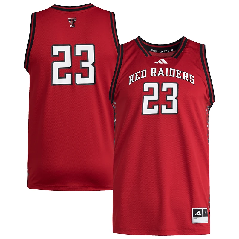 Maillot réplique Swingman adidas #23 rouge Texas Tech Red Raiders pour homme