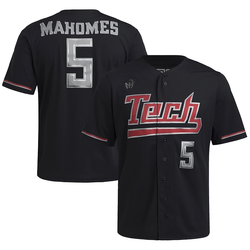 Maillot de baseball adidas Patrick Mahomes noir Texas Tech Red Raiders pour homme