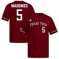 Men's adidas Patrick Mahomes Red Texas Tech Raiders Replica Baseball Jersey